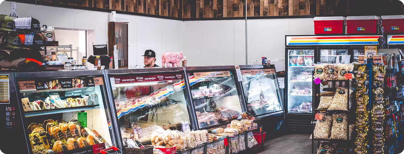 A&R Custom Butchering meat counter display